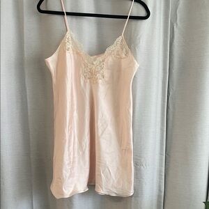 Early Victoria Secret Elegant Pink Lace Trim Chemise